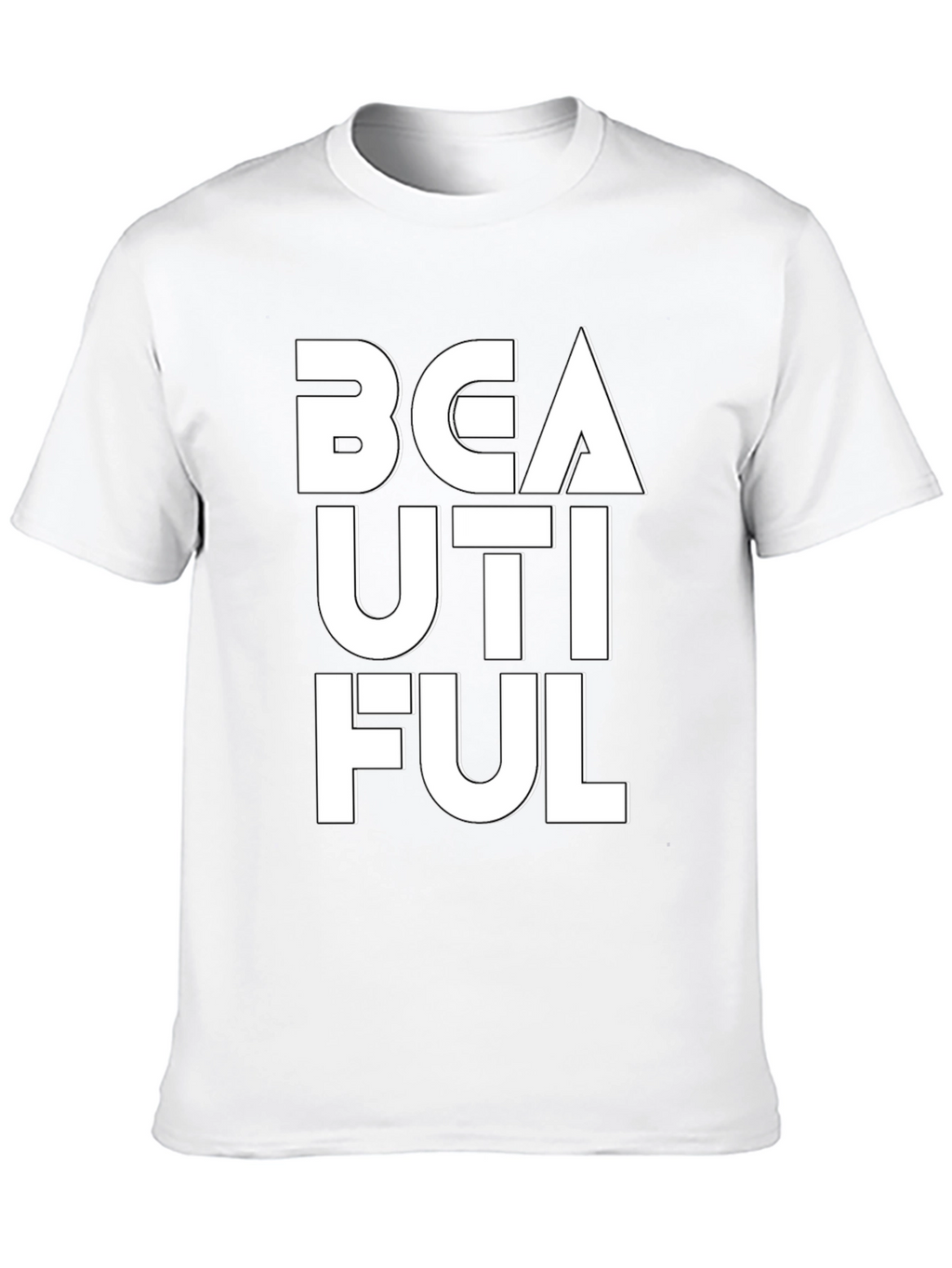 Beautiful Graphic Tee - Black Cotton T-Shirt