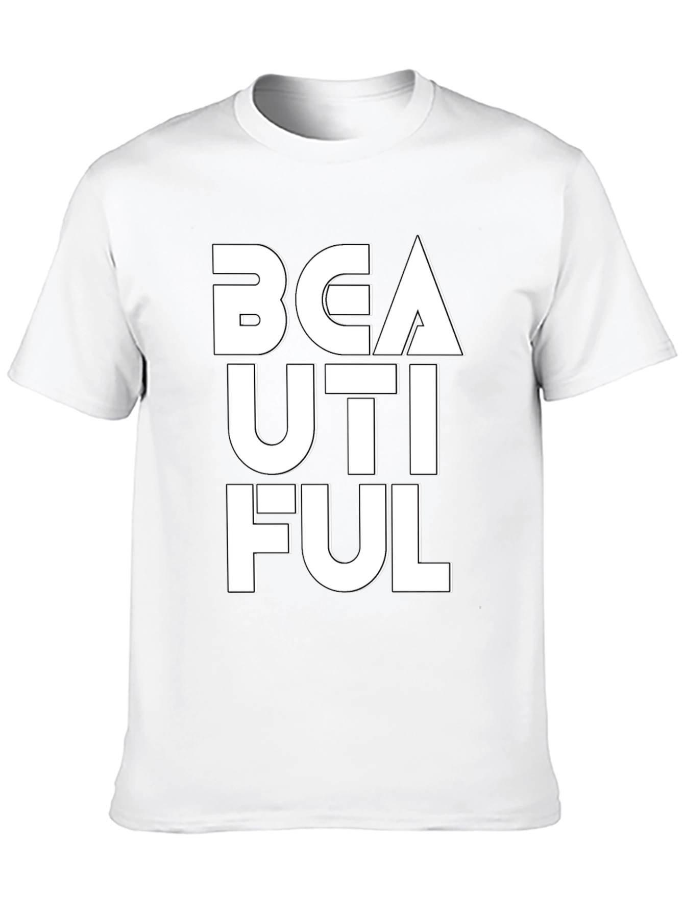 Beautiful Graphic Tee - Black Cotton T-Shirt