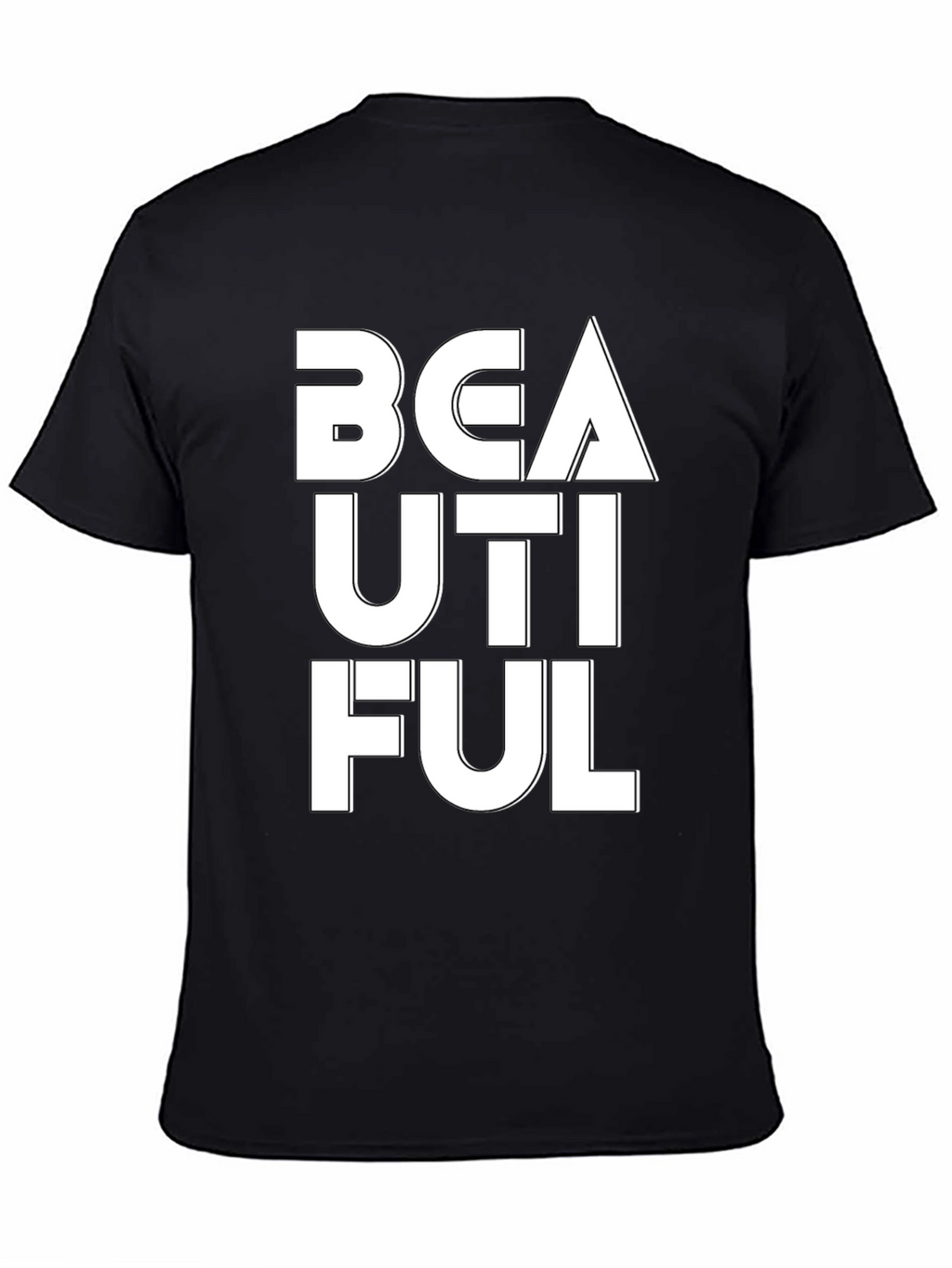 Beautiful Graphic Tee - Black Cotton T-Shirt