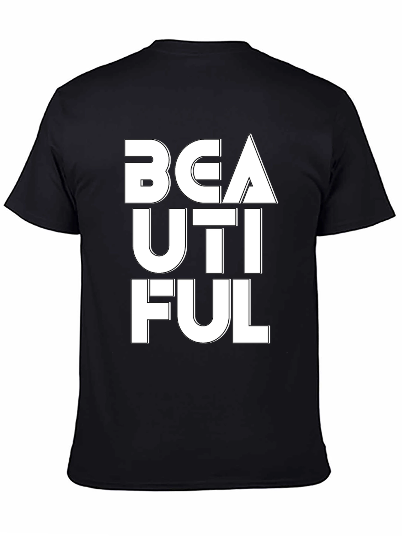 Beautiful Graphic Tee - Black Cotton T-Shirt