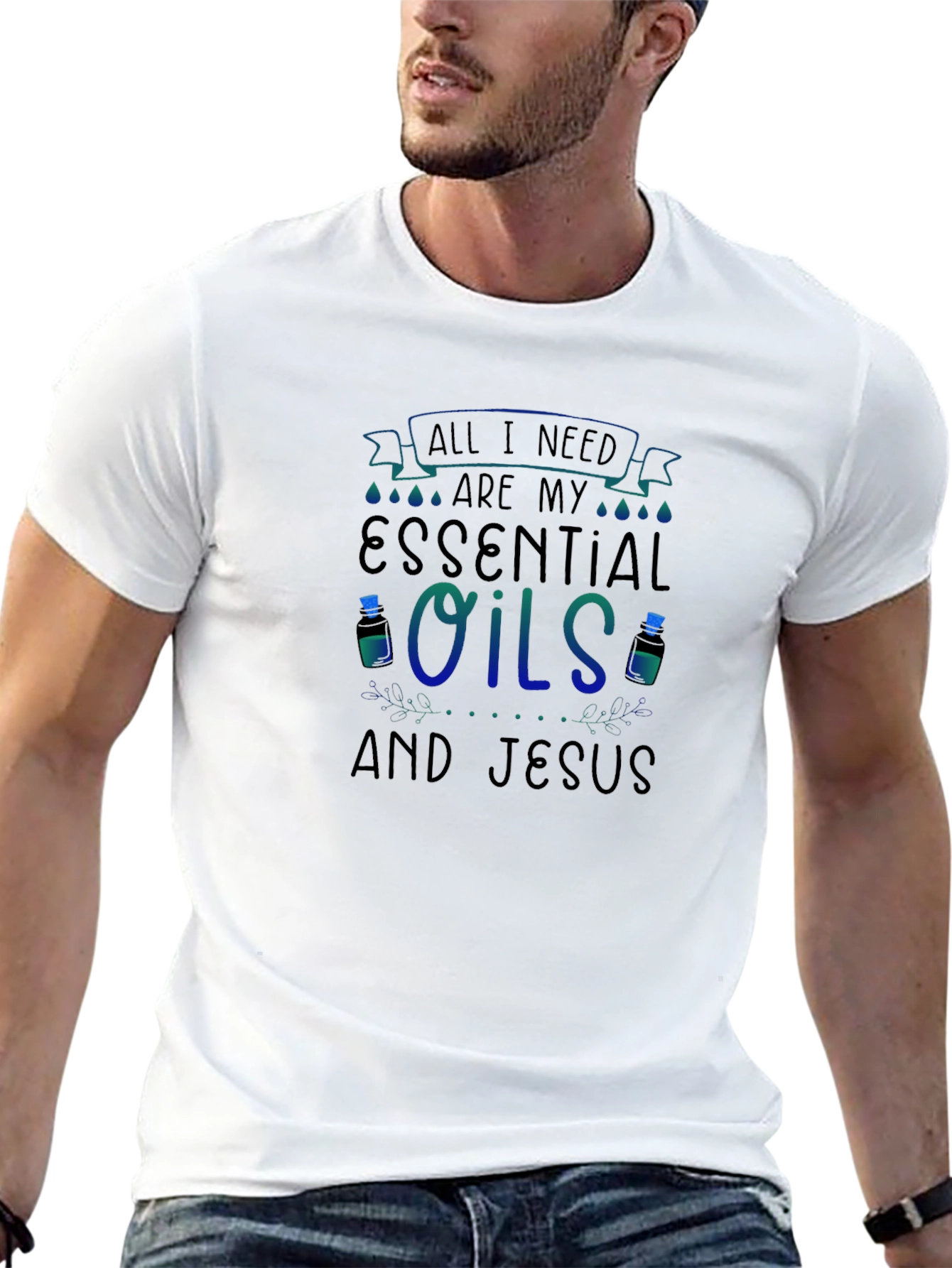Essential Oils & Jesus Graphic Tee