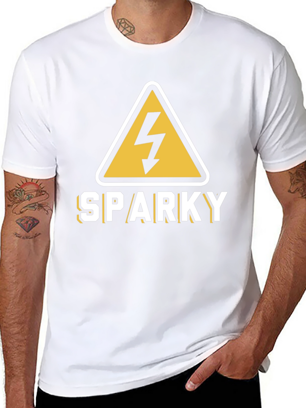 Sparky Electricity Warning T-Shirt - Black