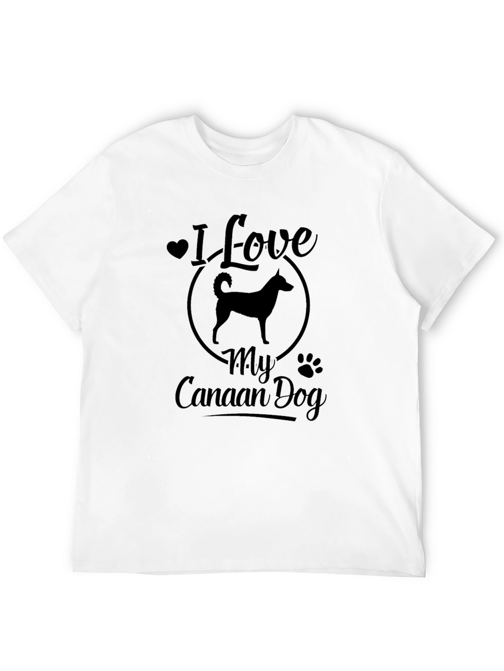 I Love My Canaan Dog Black T-Shirt