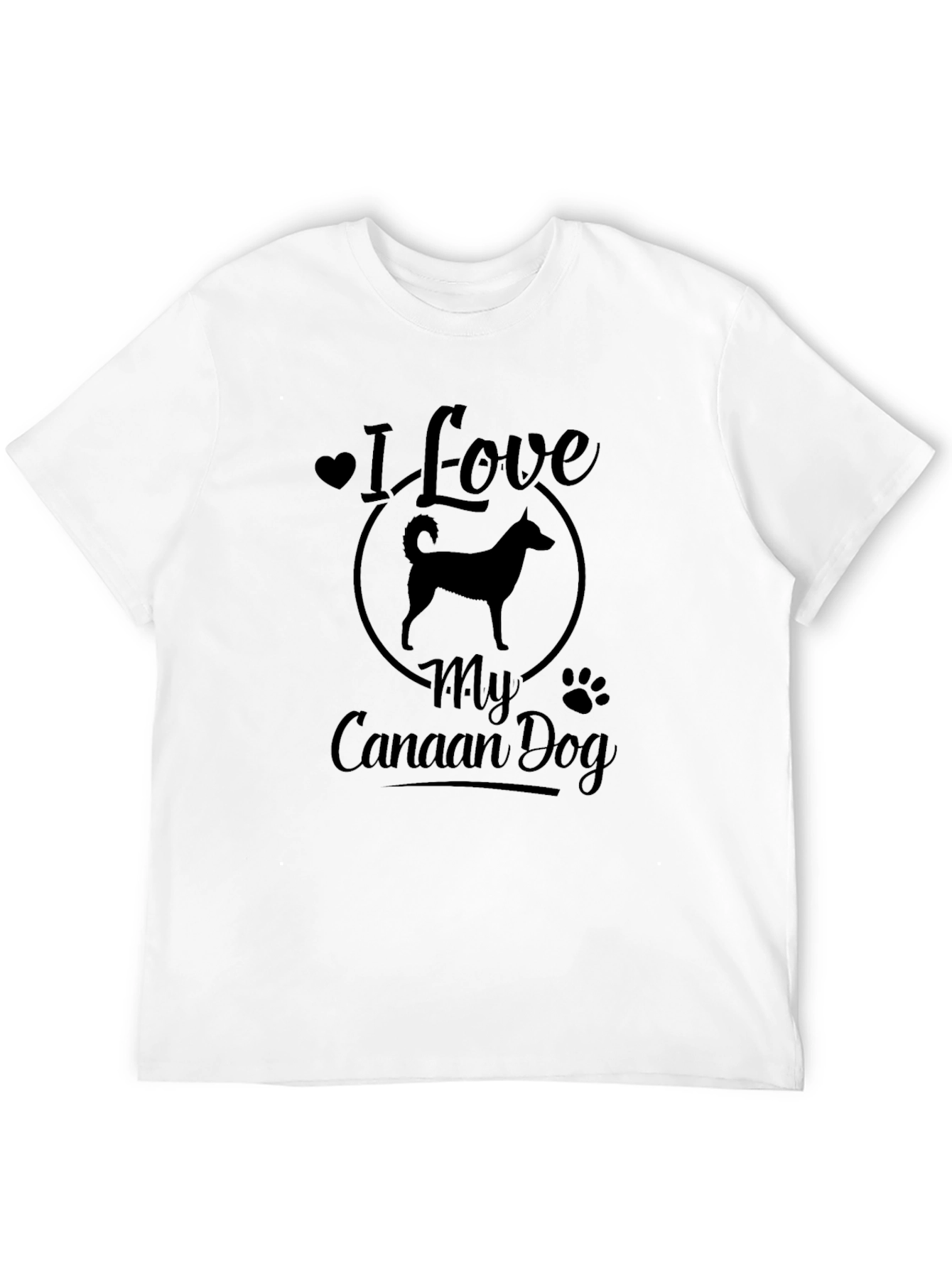 I Love My Canaan Dog Black T-Shirt