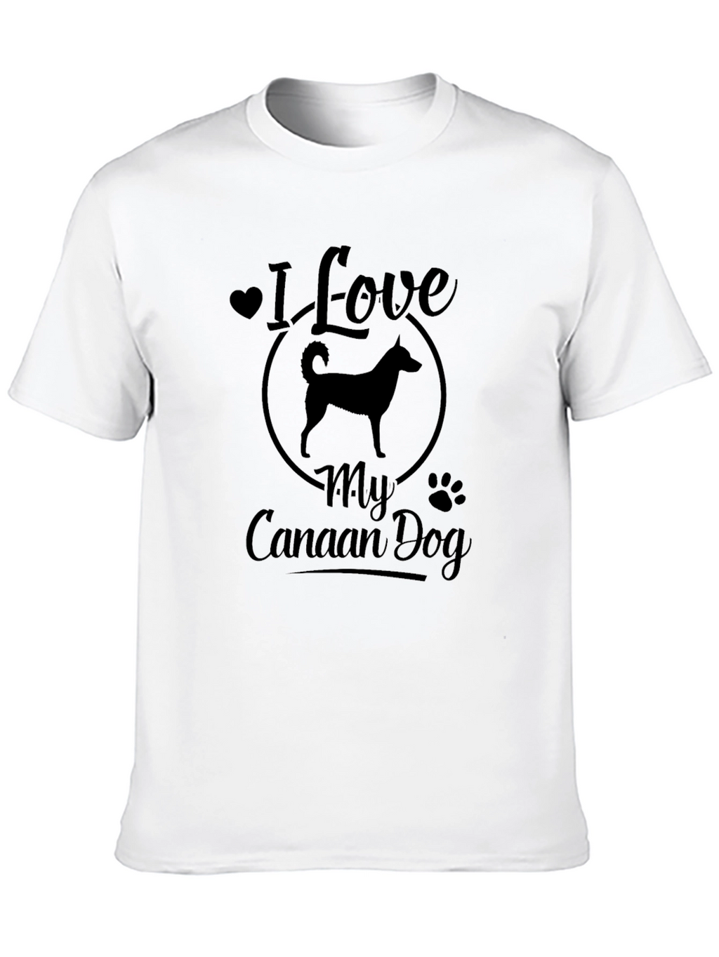 I Love My Canaan Dog Black T-Shirt