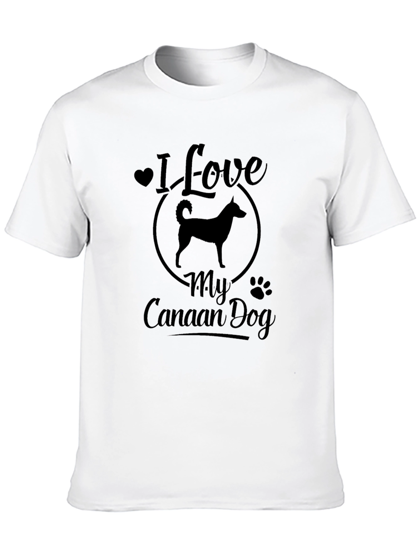 I Love My Canaan Dog Black T-Shirt