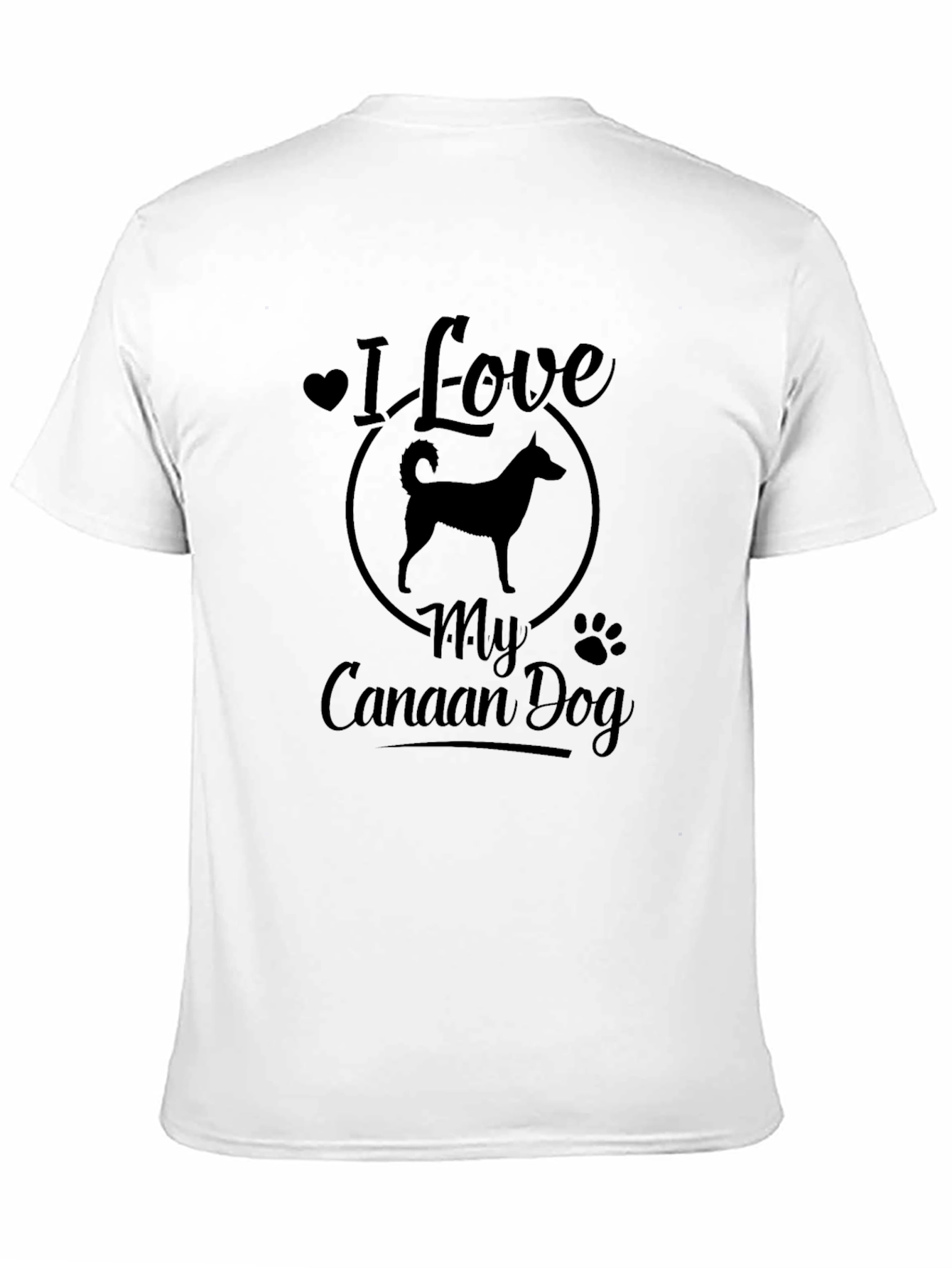 I Love My Canaan Dog Black T-Shirt