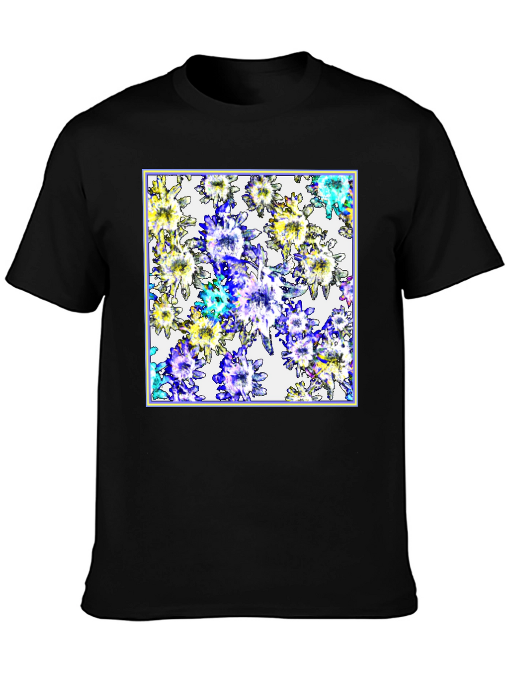 Floral Burst Black T-Shirt