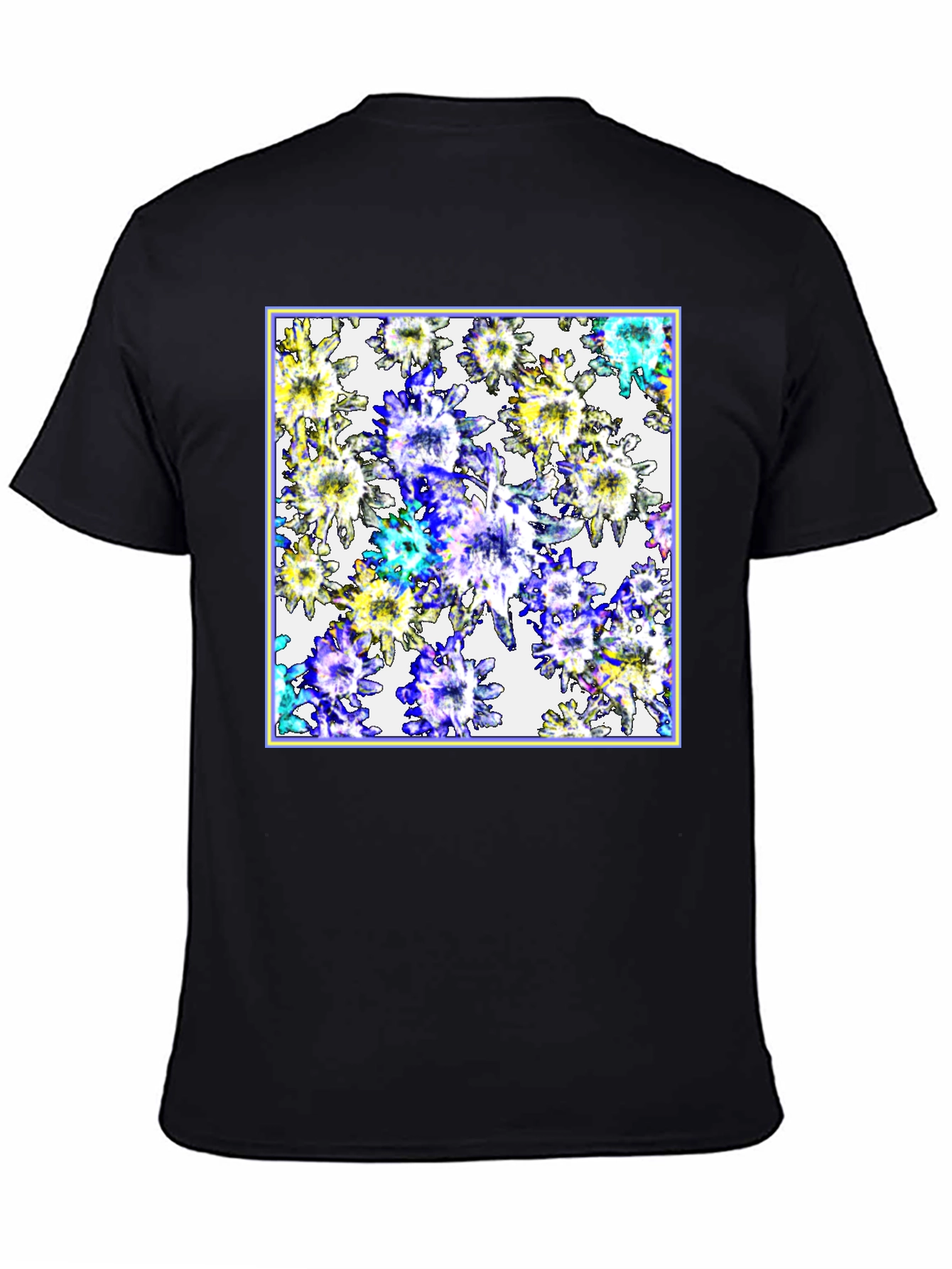 Floral Burst Black T-Shirt