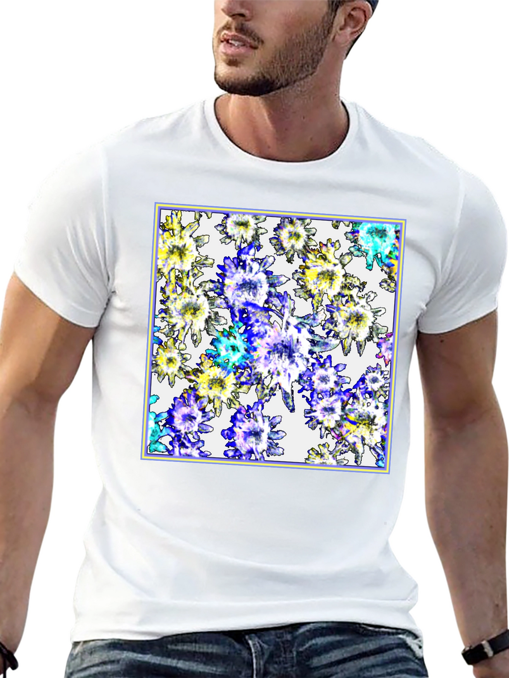 Floral Burst Black T-Shirt