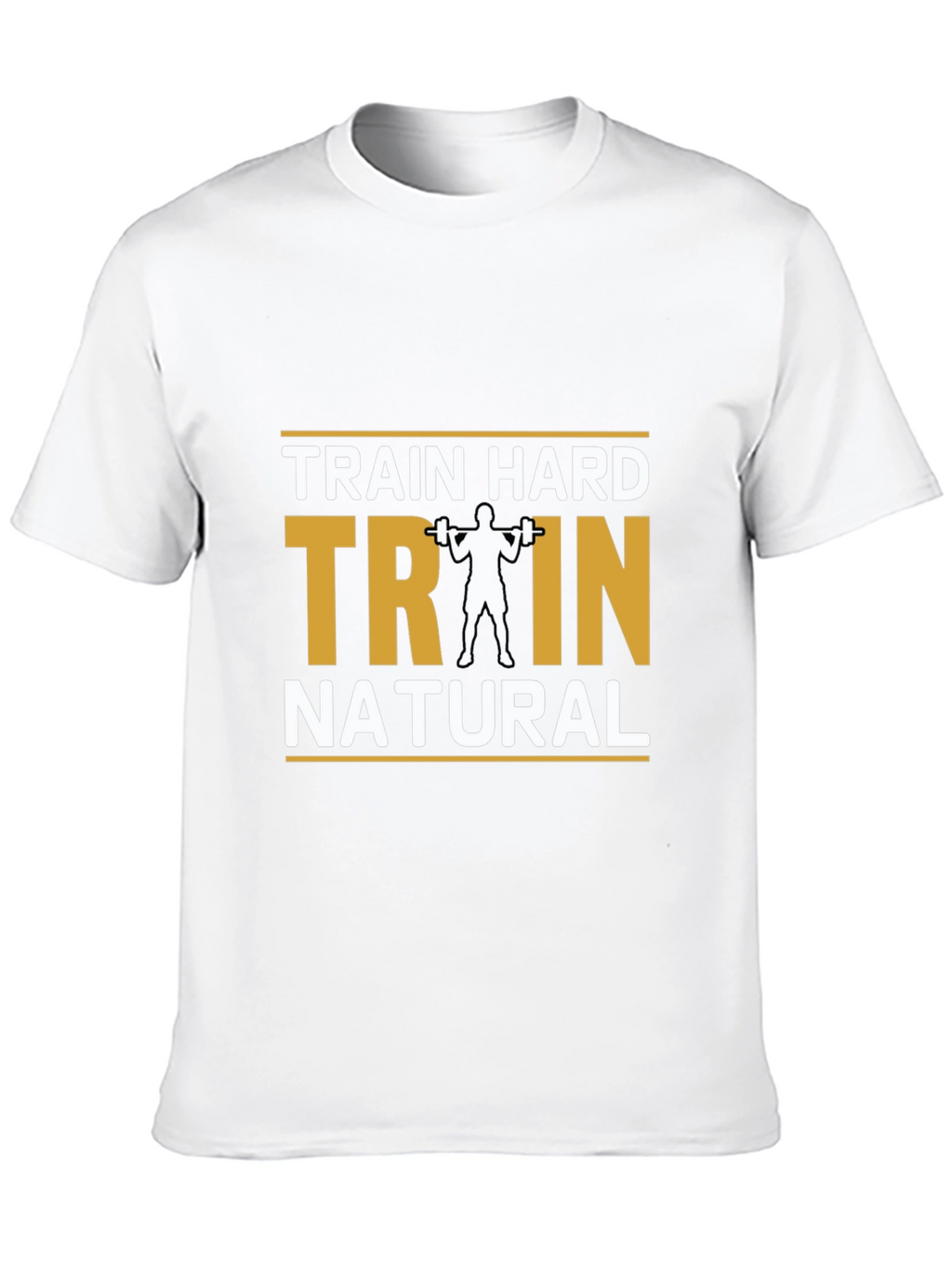 Train Hard Natural Black T-Shirt