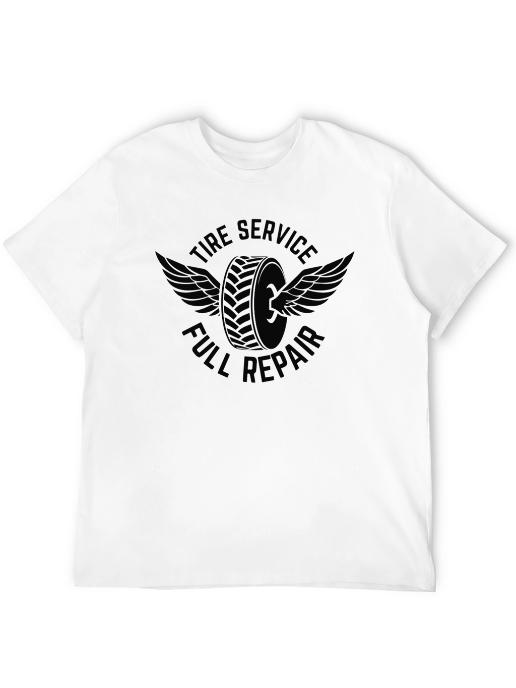 Tire Service Full Repair Black Graphic Tee
