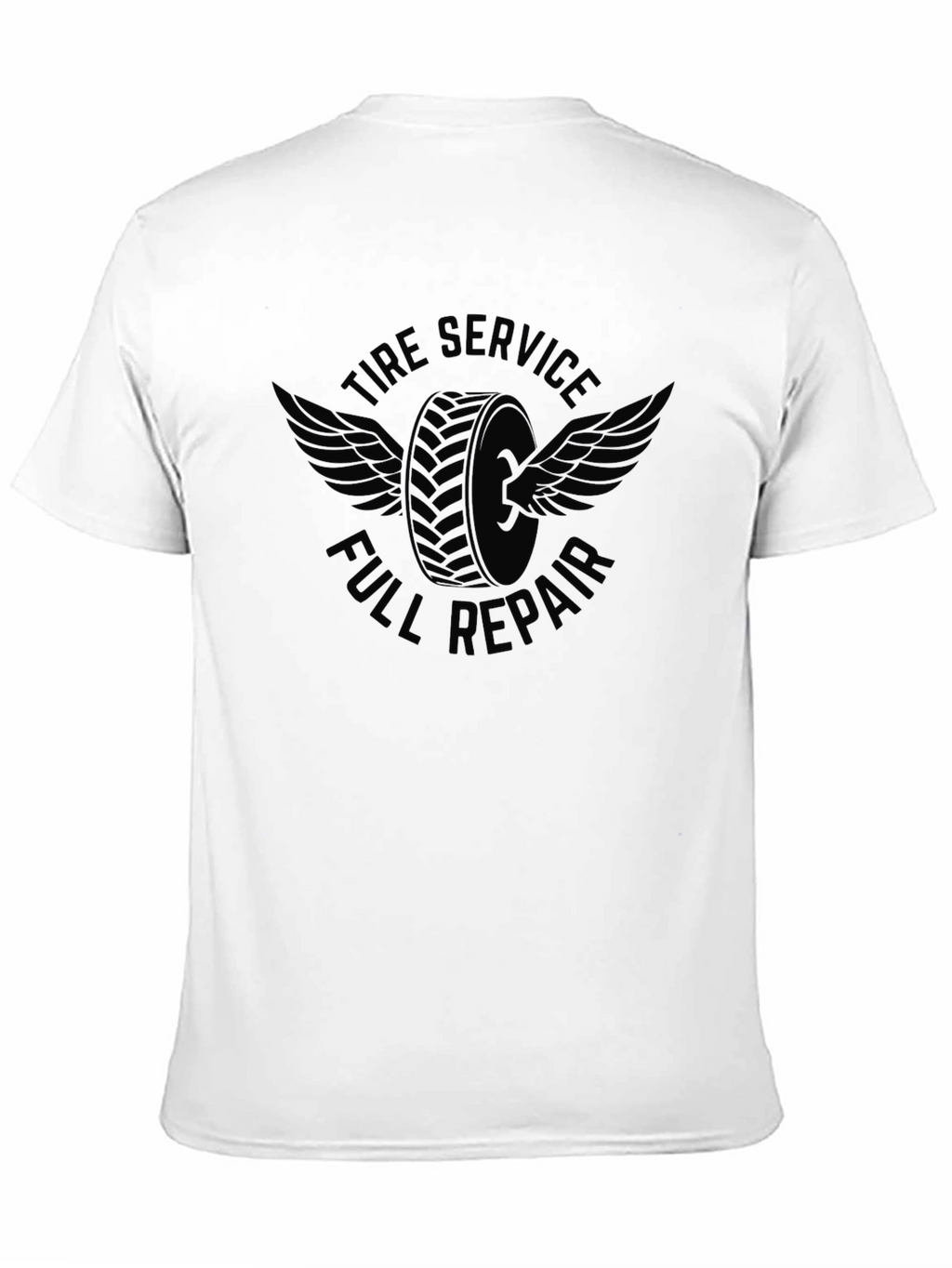 Tire Service Full Repair Black Graphic Tee