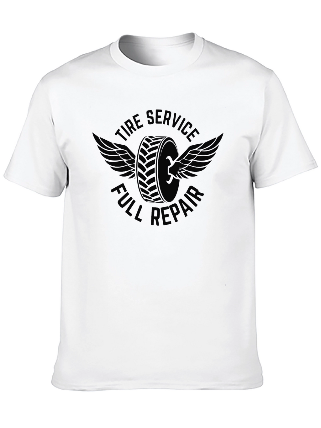 Tire Service Full Repair Black Graphic Tee