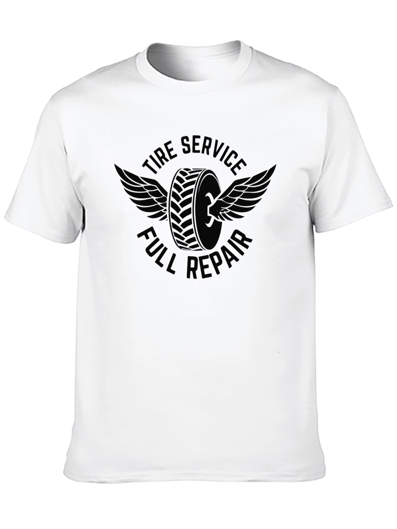 Tire Service Full Repair Black Graphic Tee