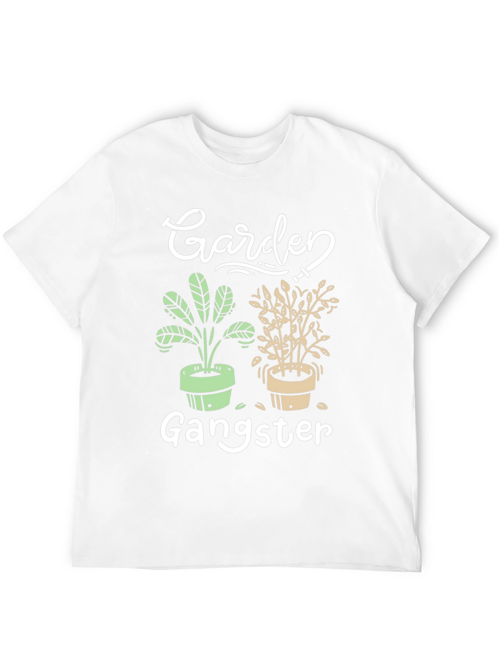 Garden Gangster Graphic Tee - Black Cotton T-Shirt