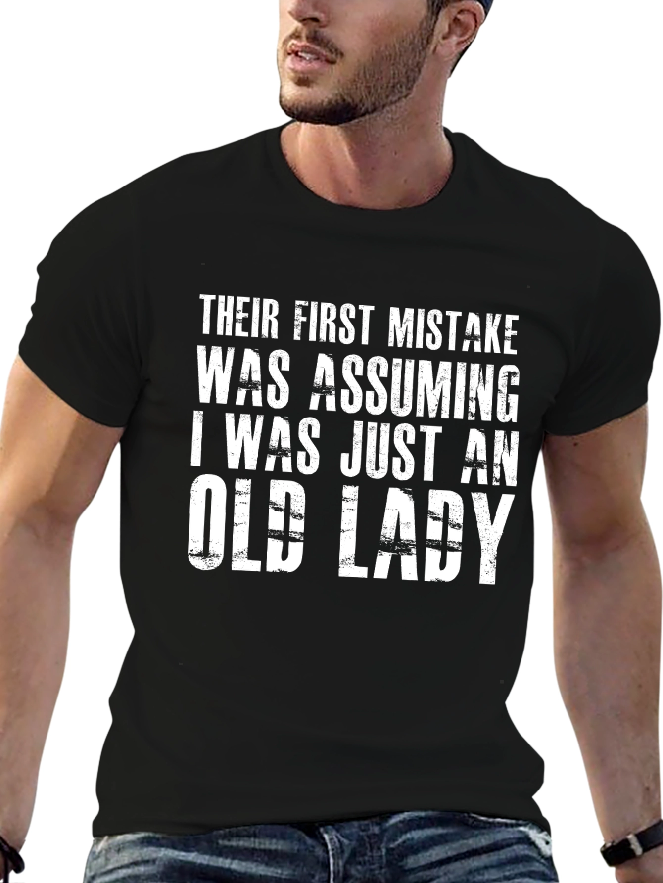 Funny Old Lady Graphic T-Shirt