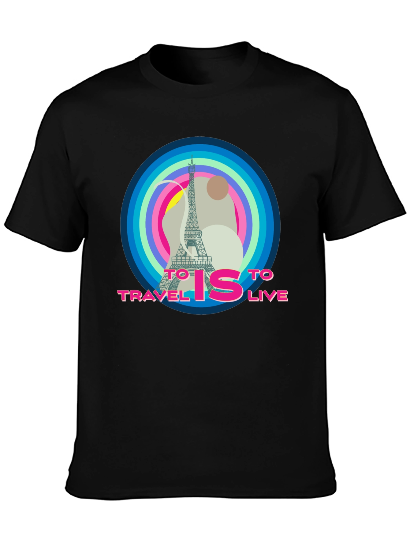 Paris Travel Graphic Tee - To Travel is to Live