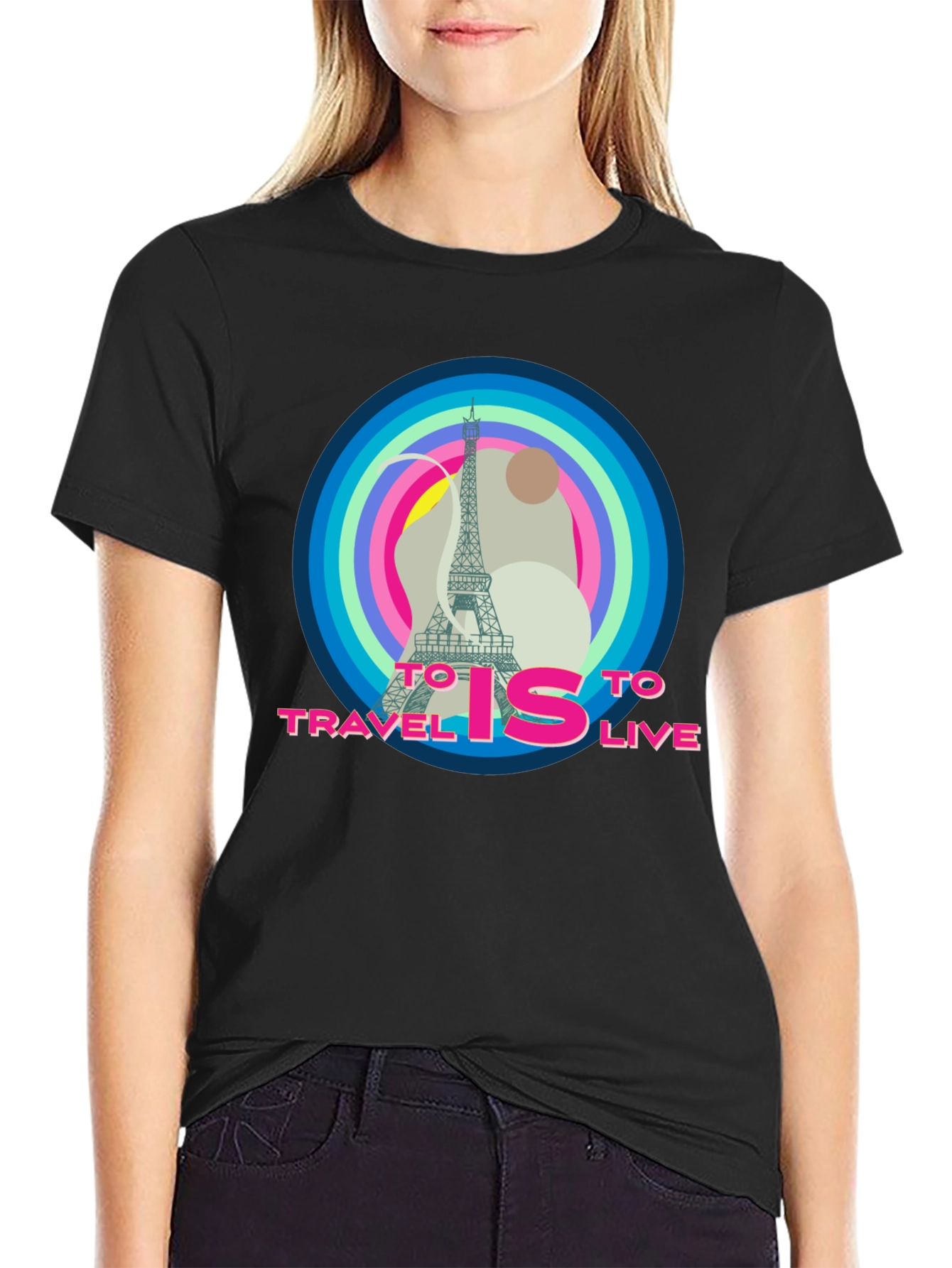Paris Travel Graphic Tee - To Travel is to Live