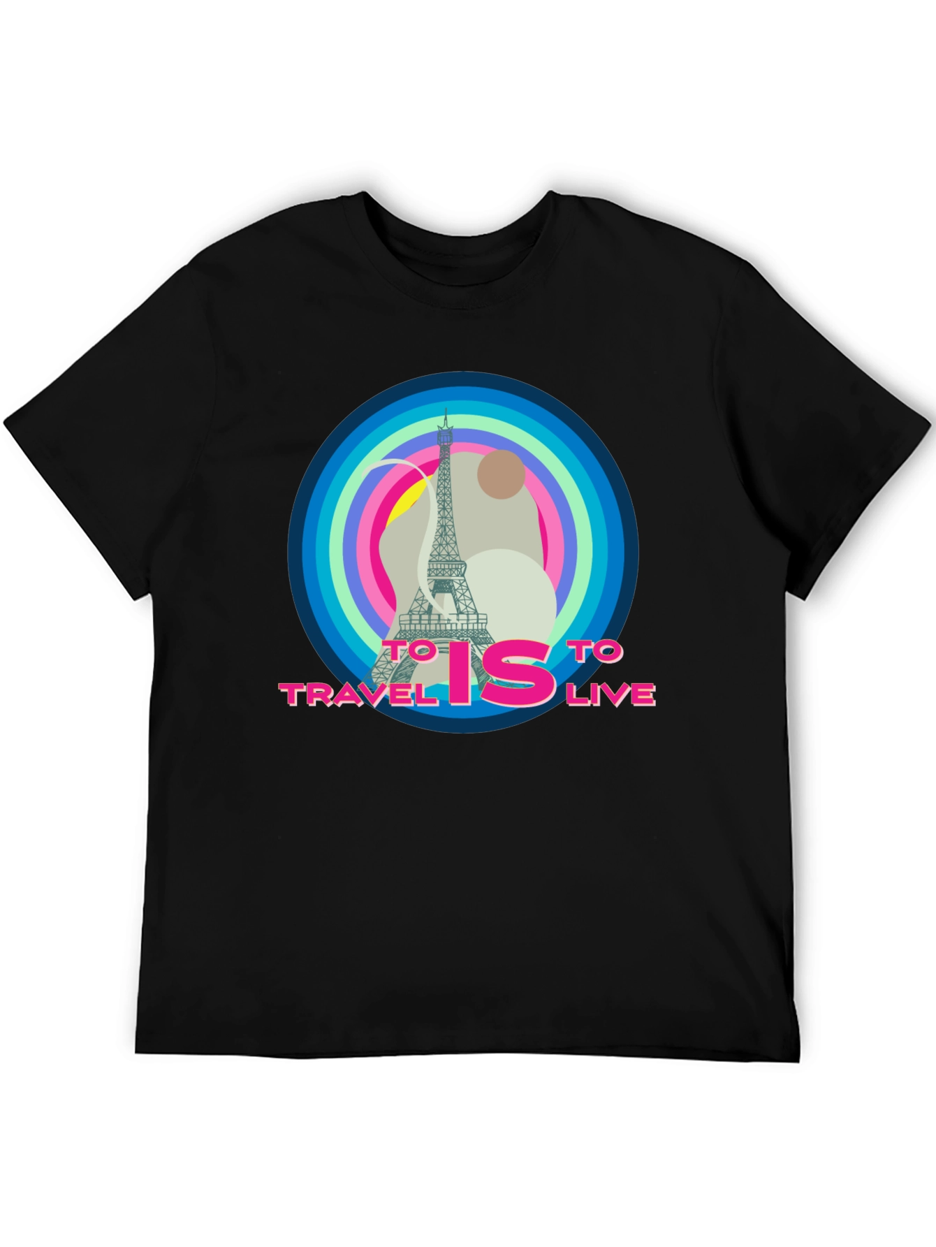 Paris Travel Graphic Tee - To Travel is to Live