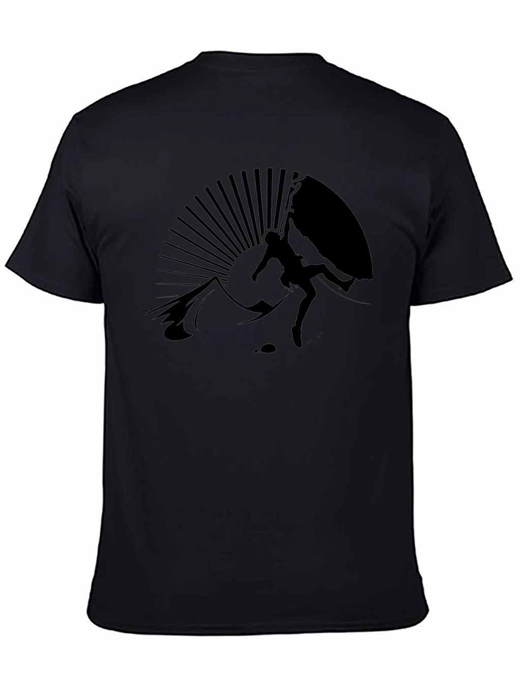 Climber Silhouette Black T-Shirt