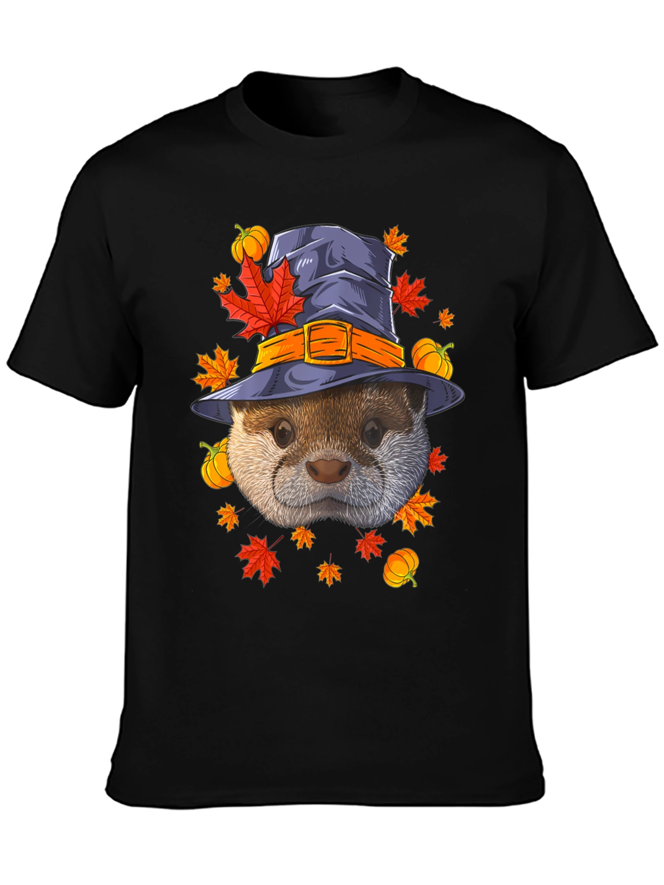 Otter in Witch Hat Halloween T-Shirt
