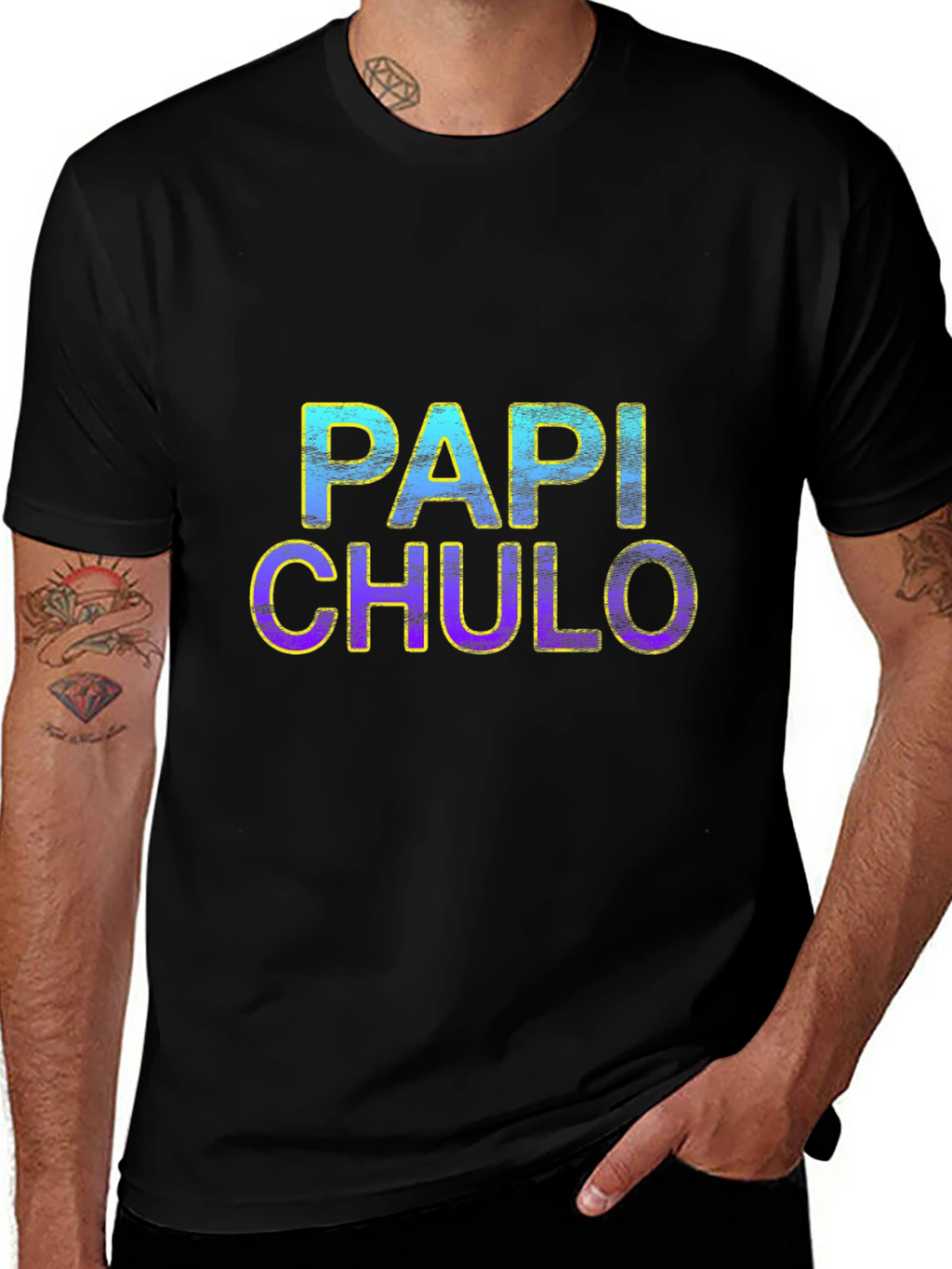 Papi Chulo Graphic T-Shirt - Mens Black Tee