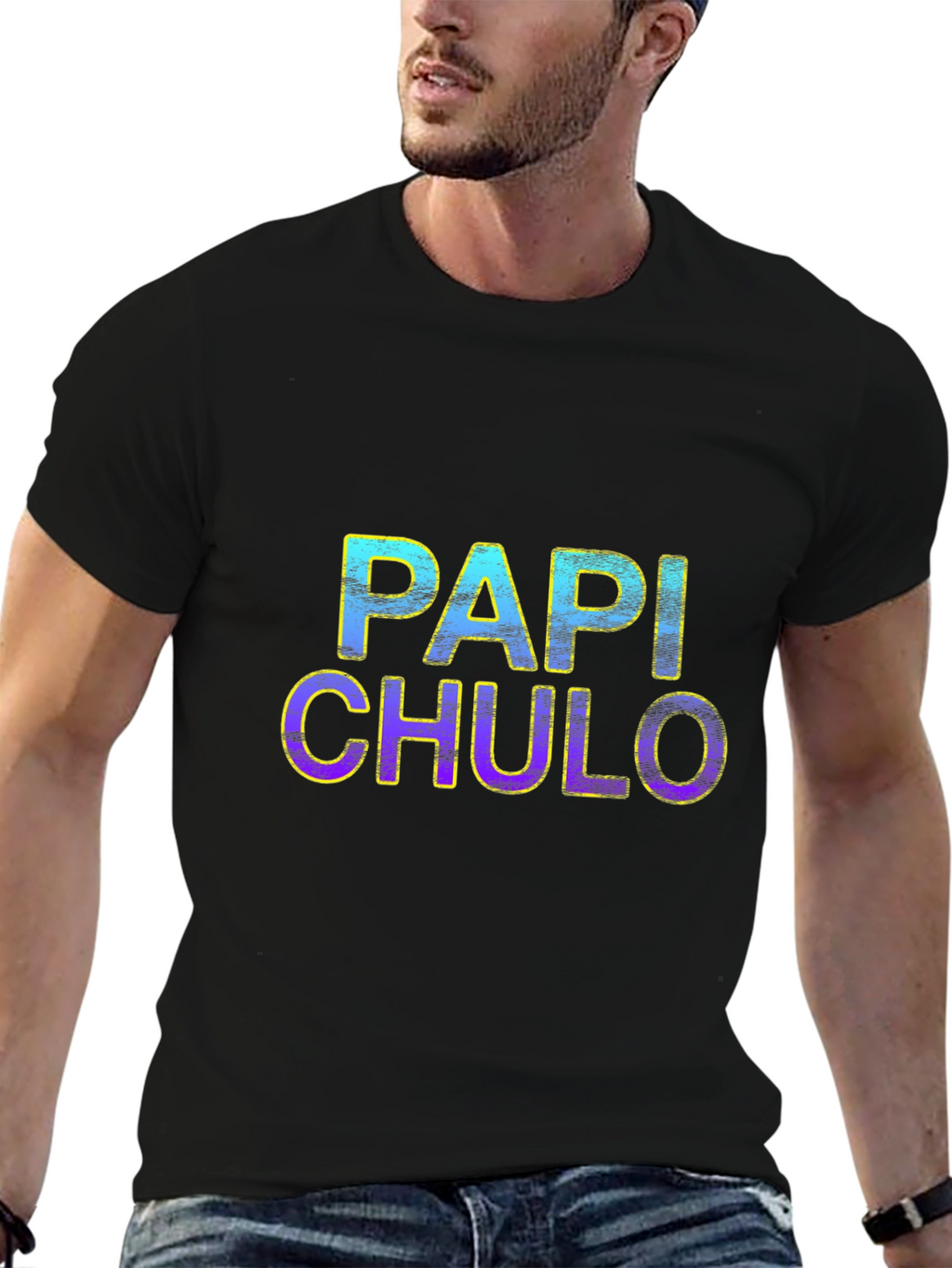 Papi Chulo Graphic T-Shirt - Mens Black Tee