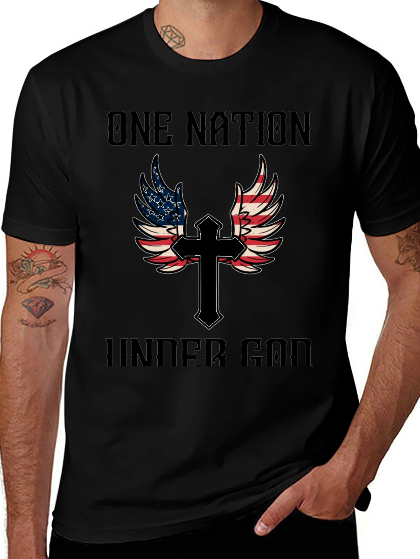 One Nation Under God T-Shirt - Patriotic Christian Tee