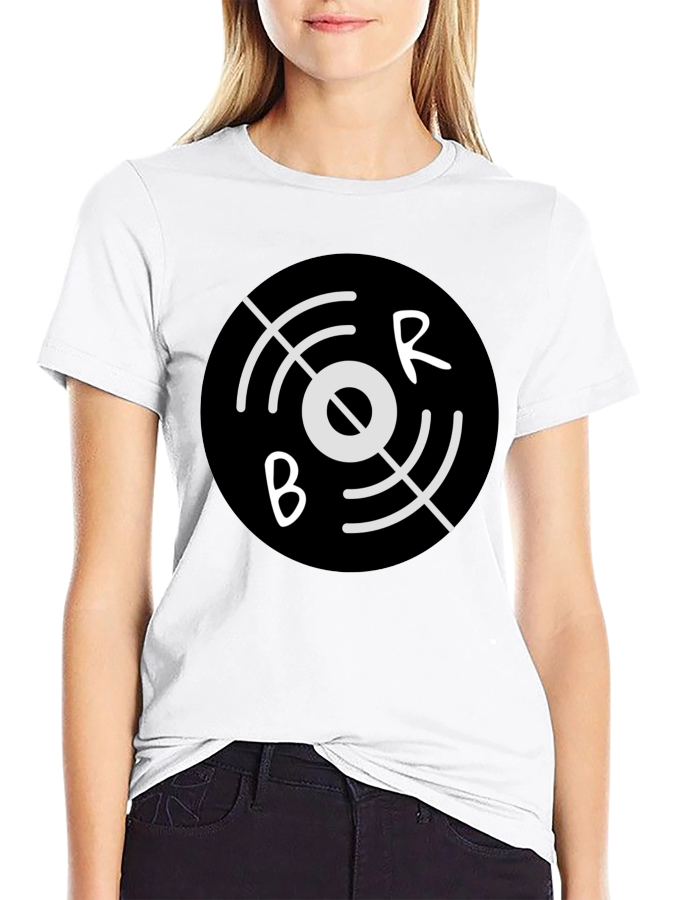 Black BR Circular Graphic Tee