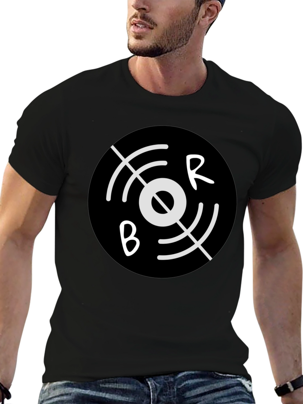 Black BR Circular Graphic Tee