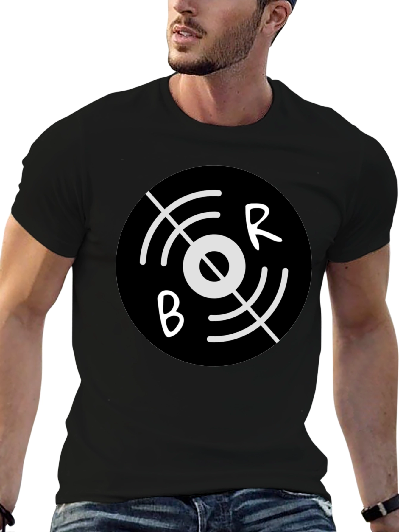 Black BR Circular Graphic Tee