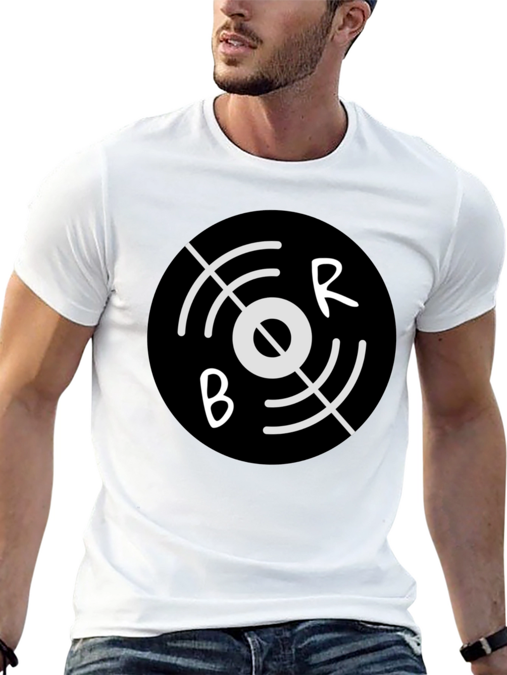 Black BR Circular Graphic Tee