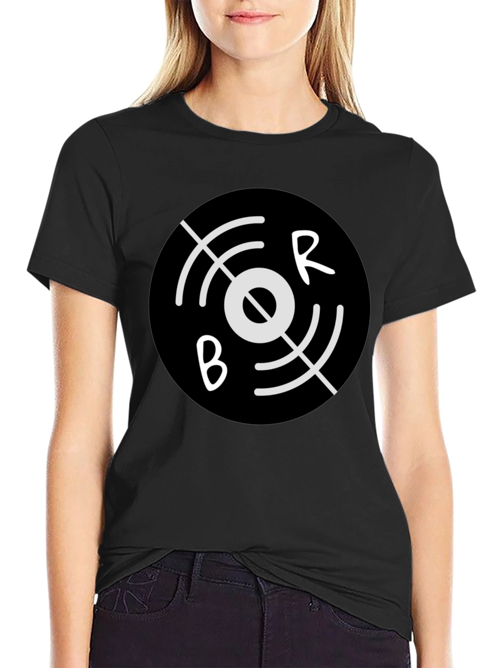 Black BR Circular Graphic Tee