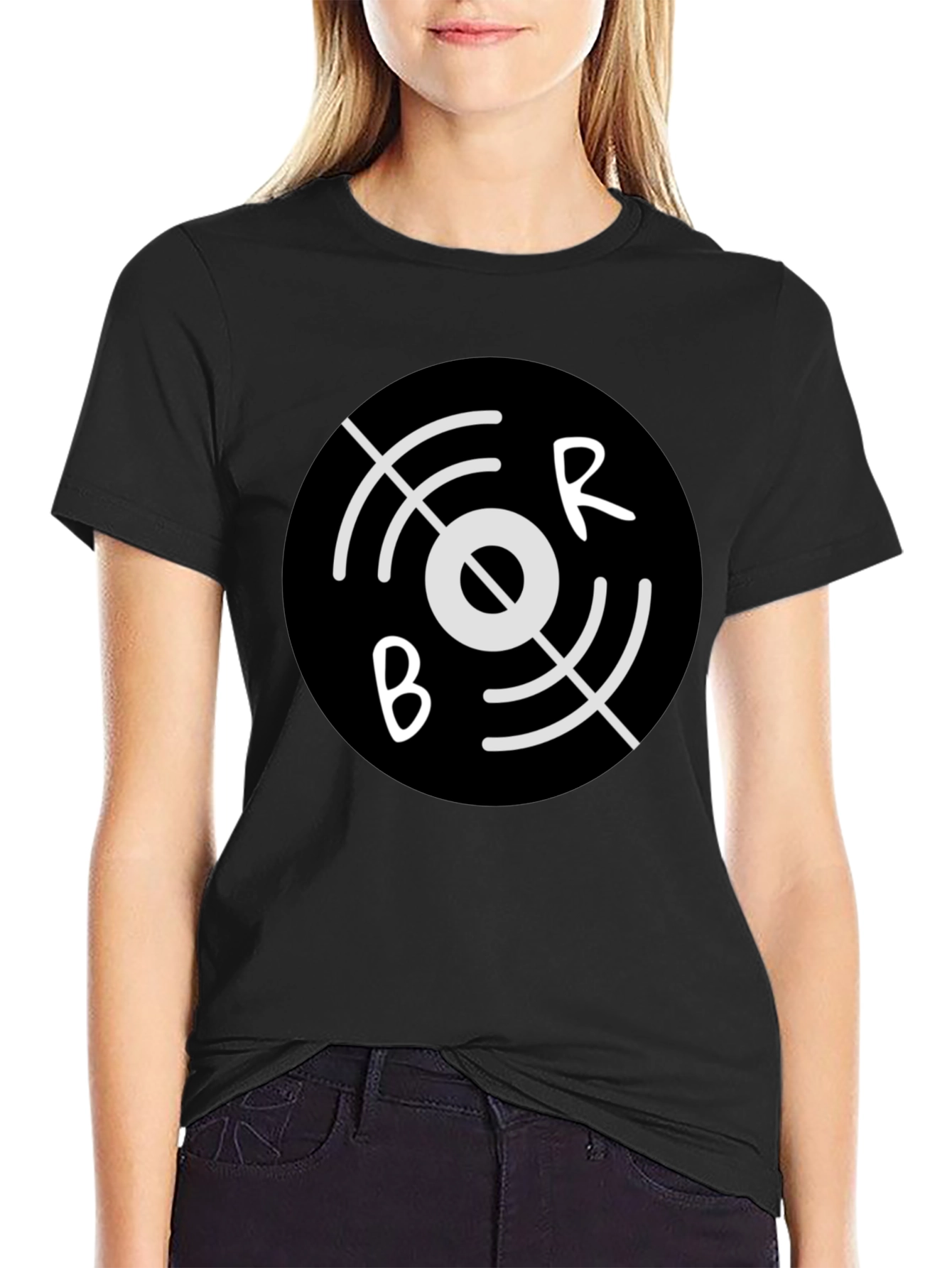 Black BR Circular Graphic Tee