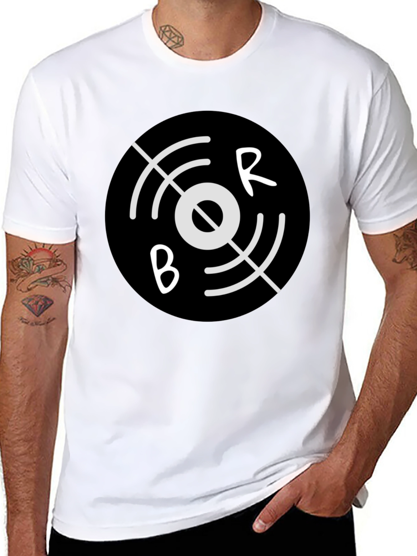 Black BR Circular Graphic Tee