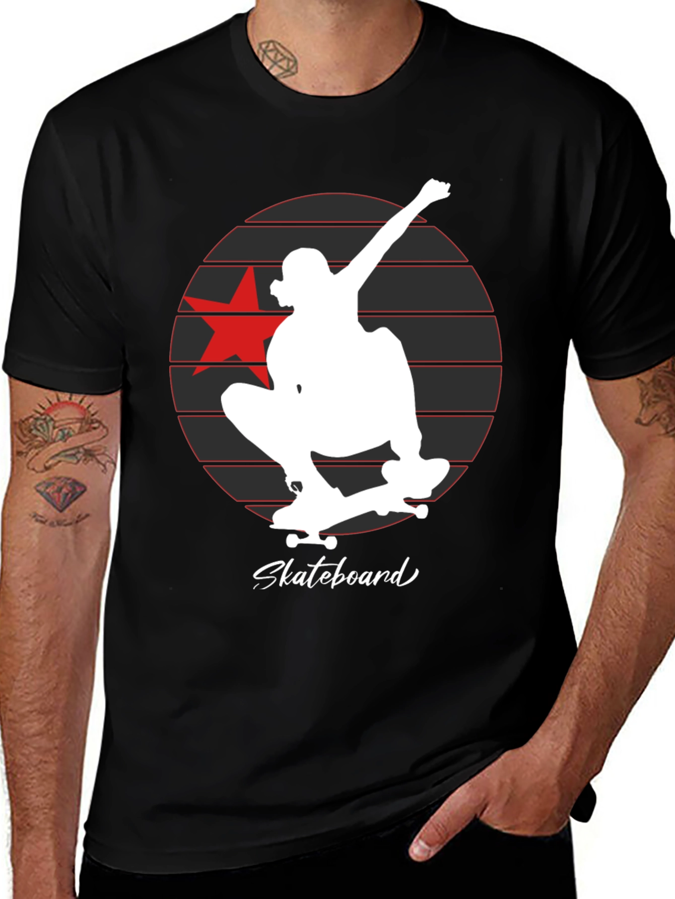 Skateboard Star Graphic Tee