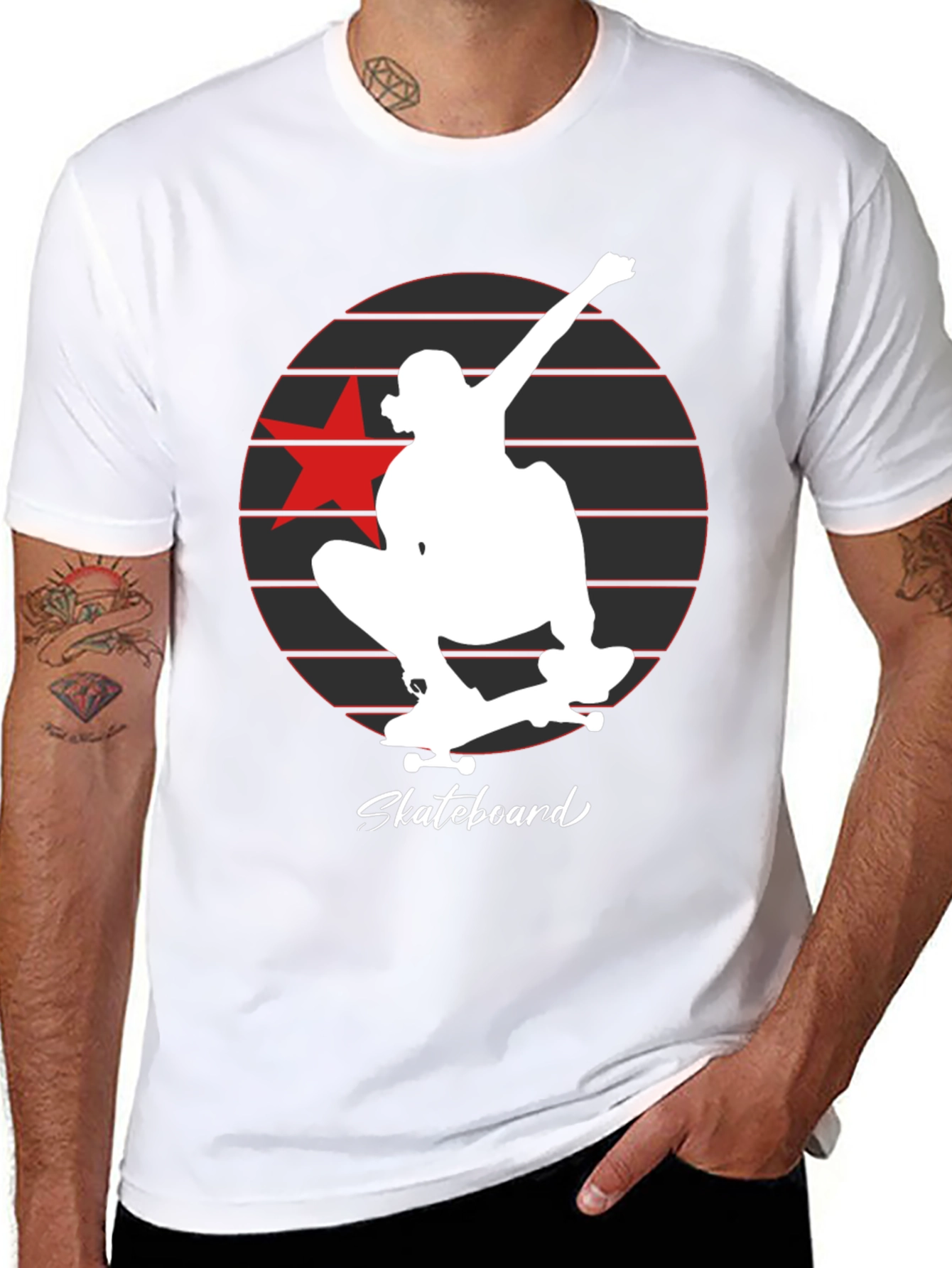 Skateboard Star Graphic Tee