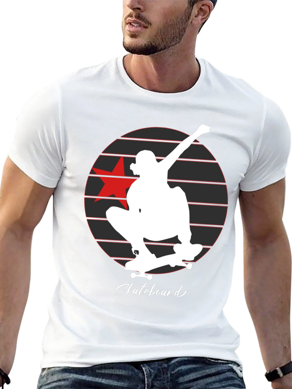 Skateboard Star Graphic Tee