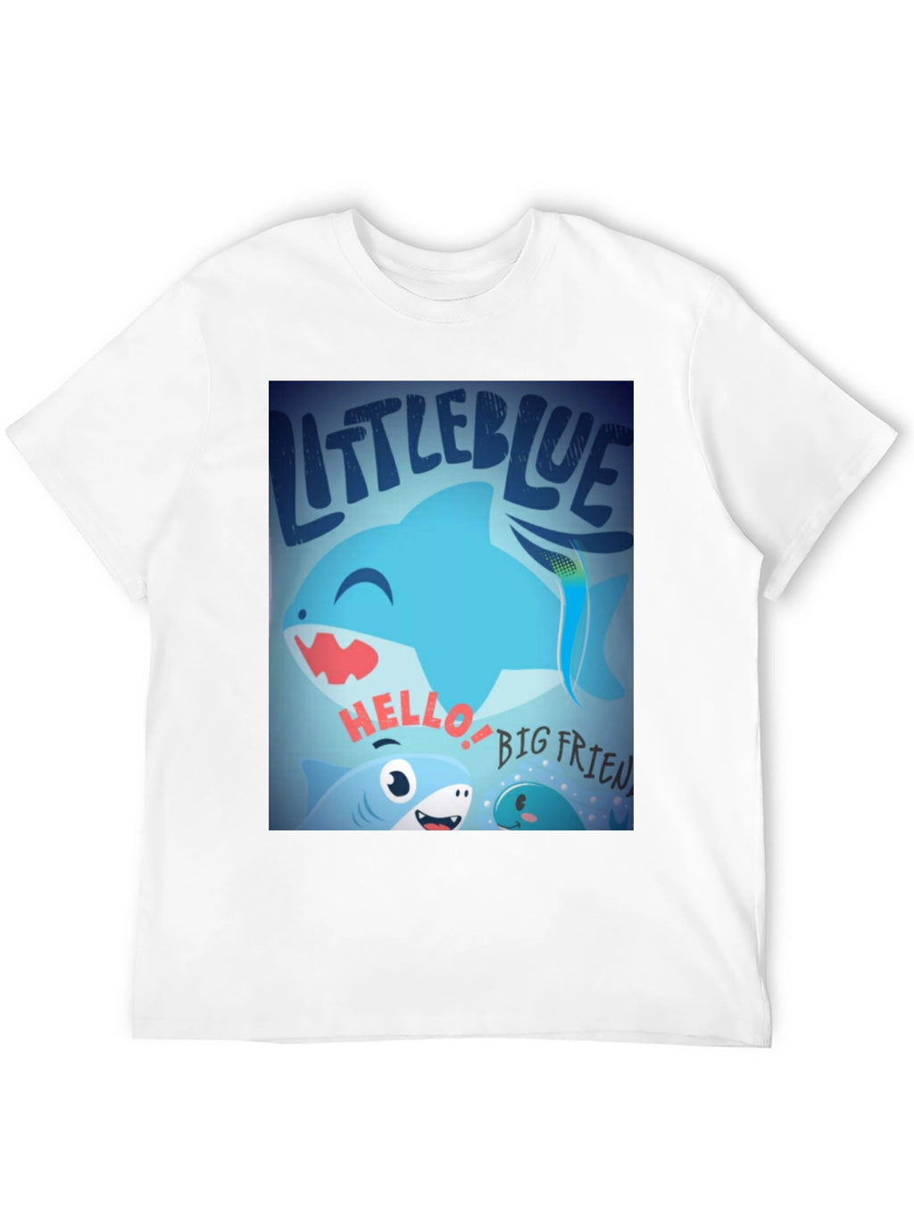 Little Blue Shark Graphic Tee - Fun Casual Style