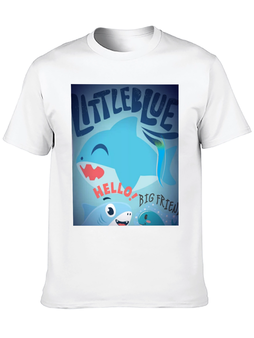 Little Blue Shark Graphic Tee - Fun Casual Style