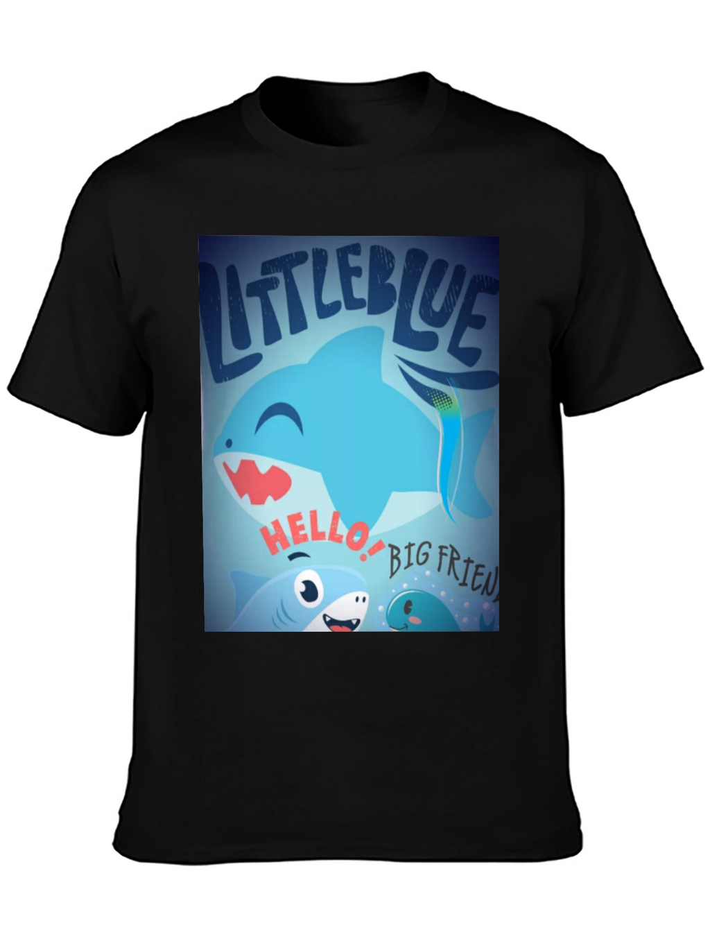 Little Blue Shark Graphic Tee - Fun Casual Style