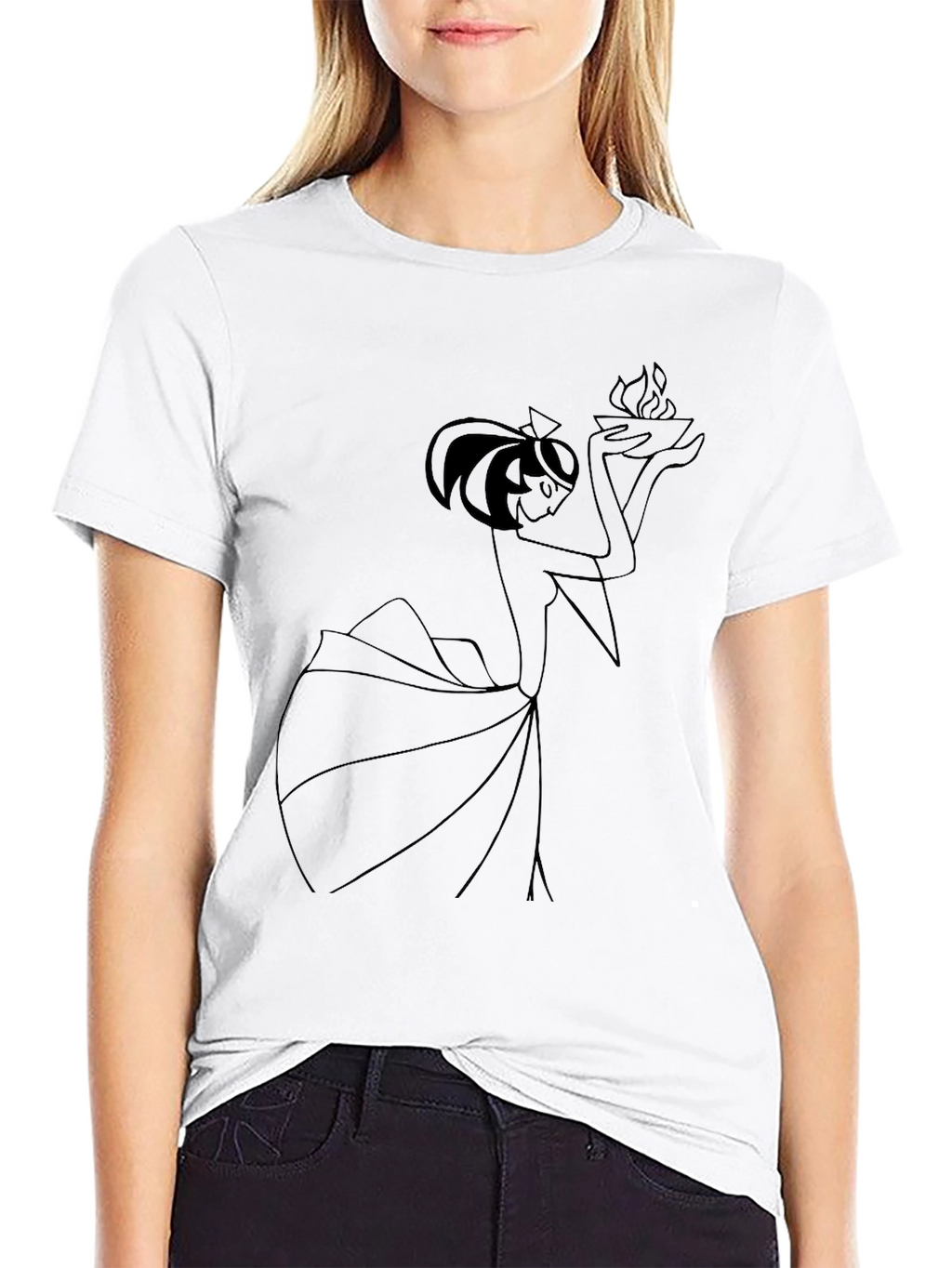 Stylish Black T-Shirt with Artistic Graphic
