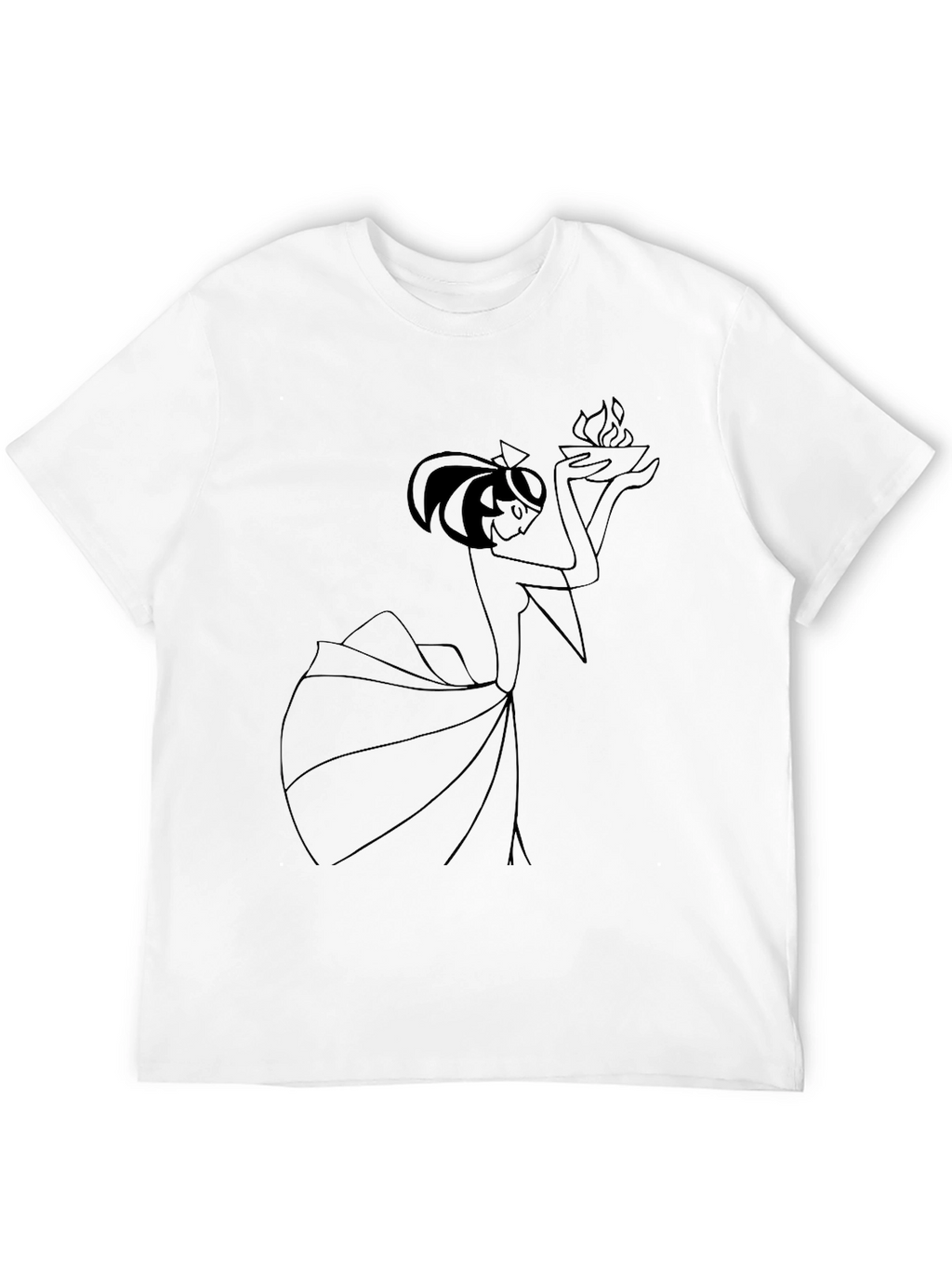 Stylish Black T-Shirt with Artistic Graphic