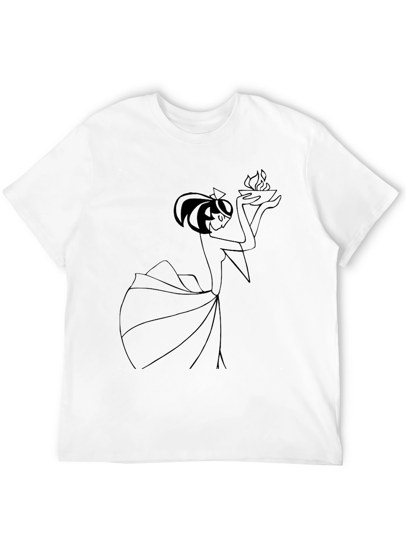 Stylish Black T-Shirt with Artistic Graphic