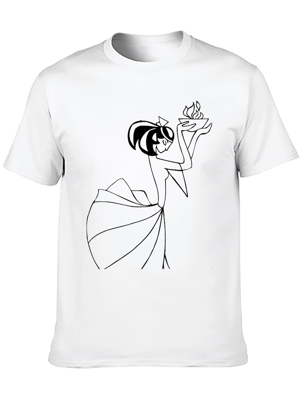 Stylish Black T-Shirt with Artistic Graphic