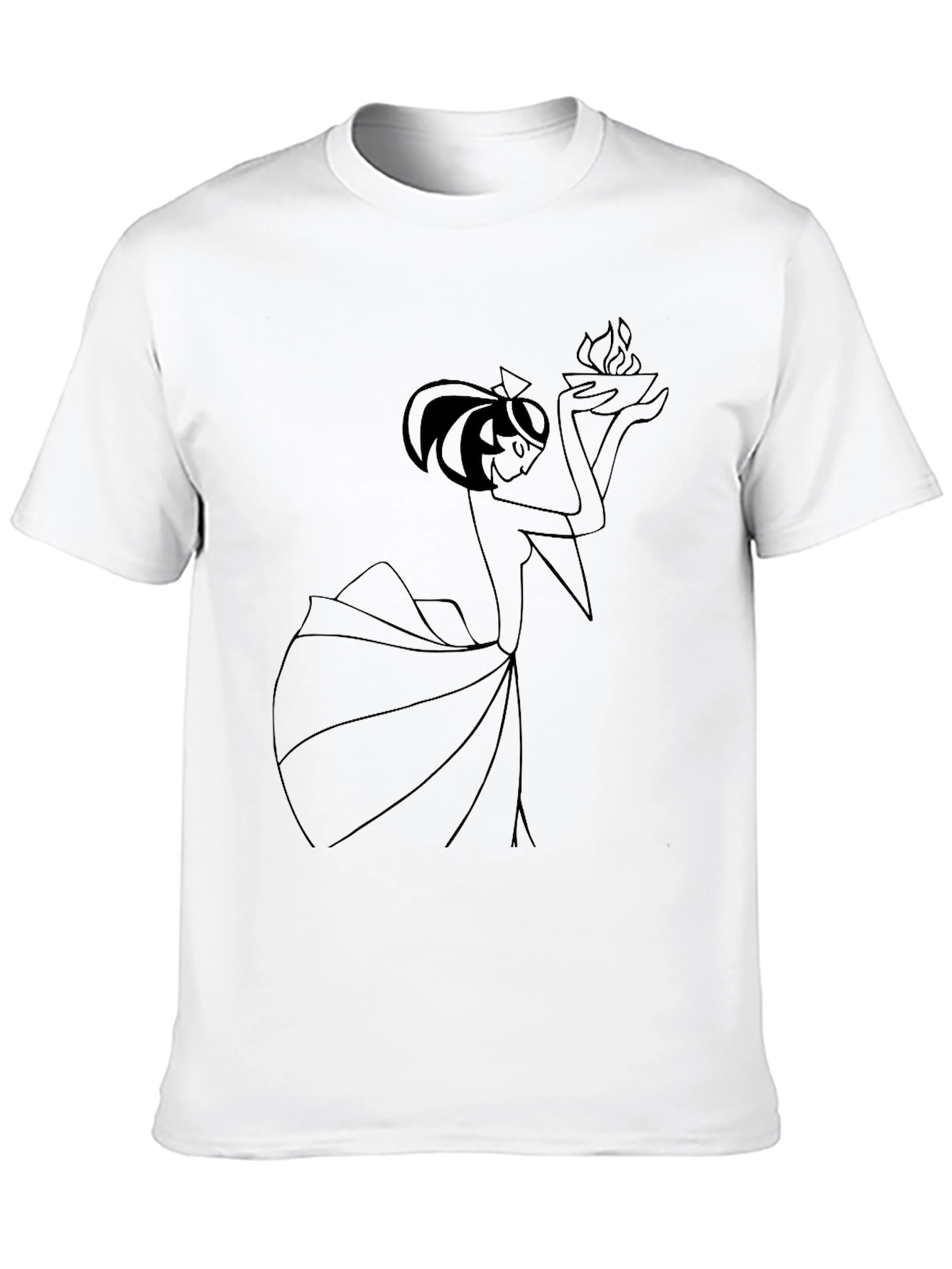 Stylish Black T-Shirt with Artistic Graphic