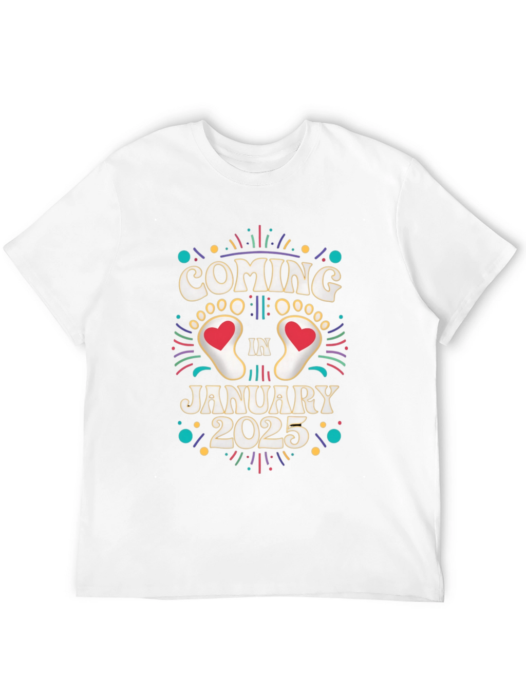 Coming in January 2025 Pregnancy Announcement T-Shirt