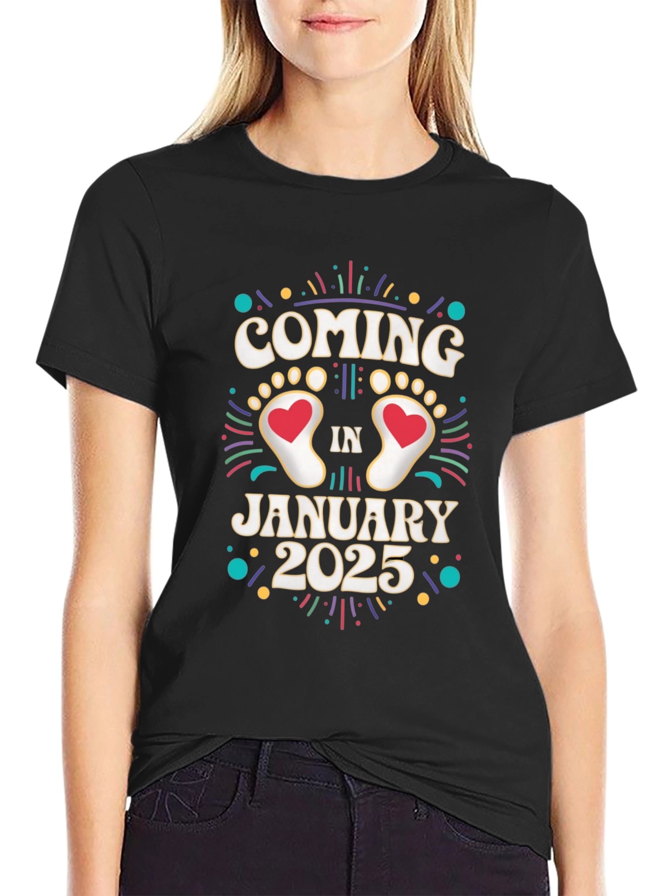 Coming in January 2025 Pregnancy Announcement T-Shirt