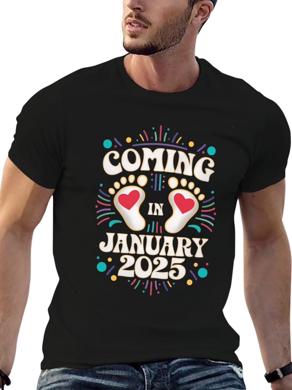 Coming in January 2025 Pregnancy Announcement T-Shirt